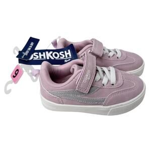 NEW Osh Kosh B Gosh Toddler Girls Fashion Sneaker SHOES Size 6 Purple Silver NWT